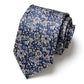 Men's Paisley Tie Gift Set with Matching Pocket Square Cufflinks and Silver Tie Clip