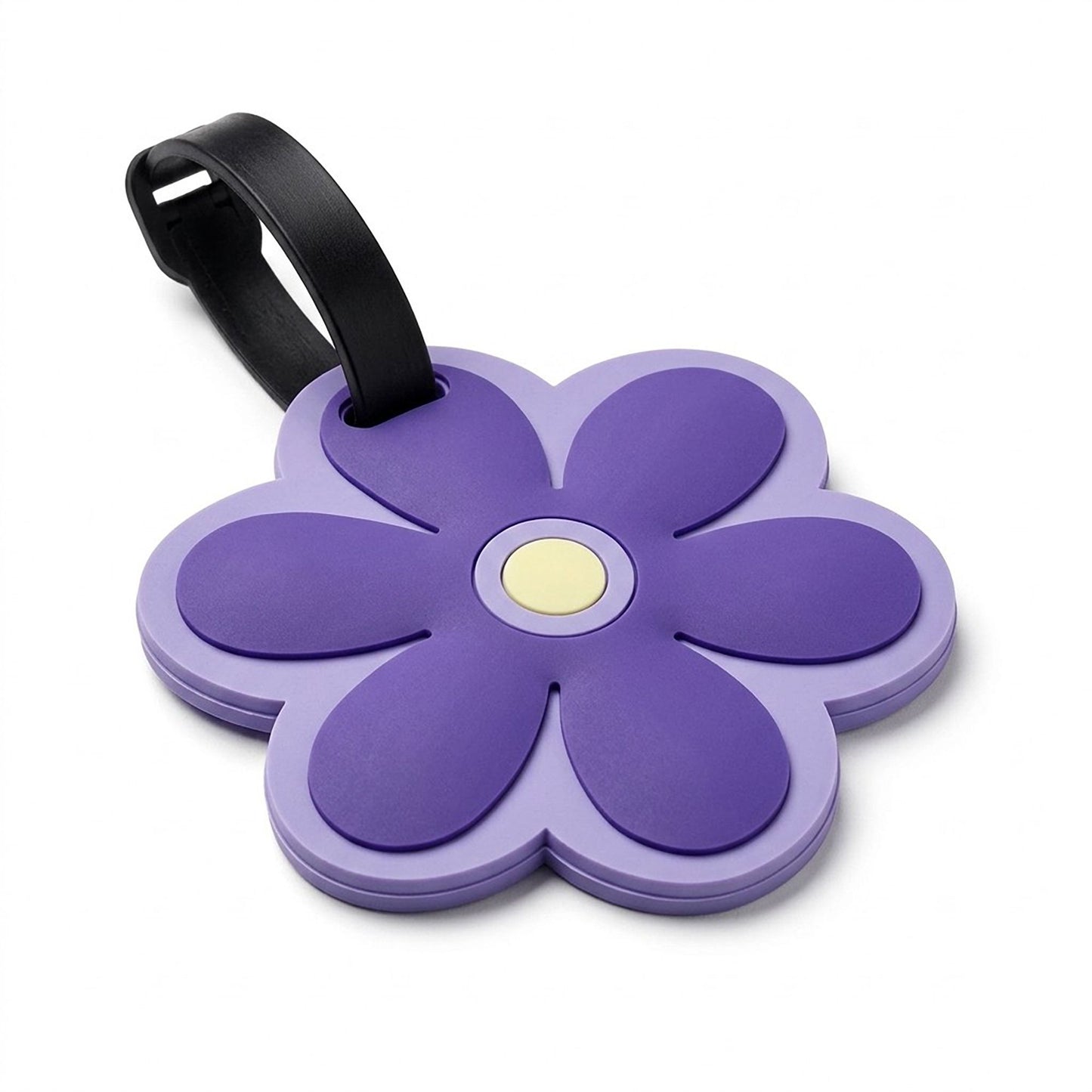 2 Pack Flower Shaped Luggage Tags with Attachment Straps