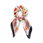Vintage Floral Print Satin Feel Square Scarf Elegant Lightweight Fashion Neck Hair Scarf 27.5¡Á27.5 Inches
