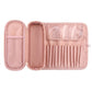 Travel Makeup Brush Organizer with Zippered Pouch