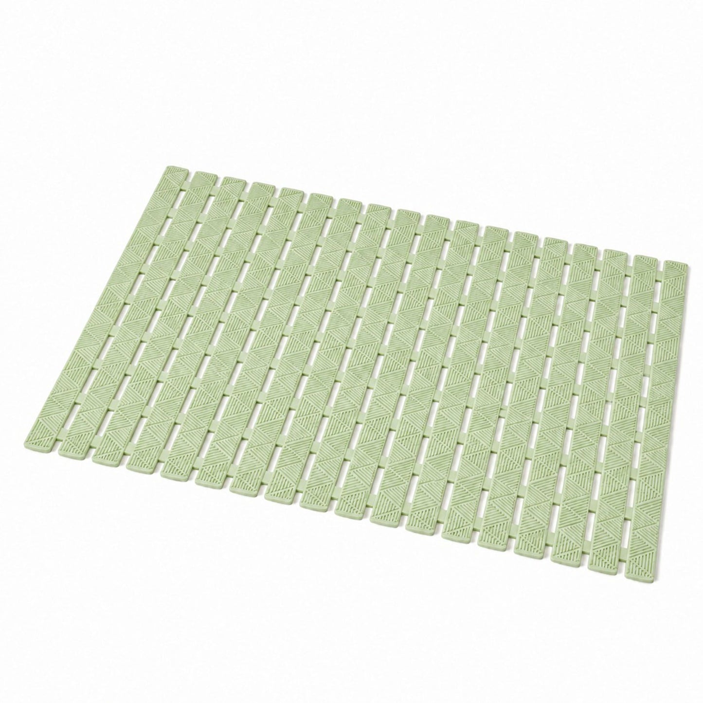 Slatted Nonslip Shower Mat Quick Drain Bath Mat 15.7 x 27.6 Inches