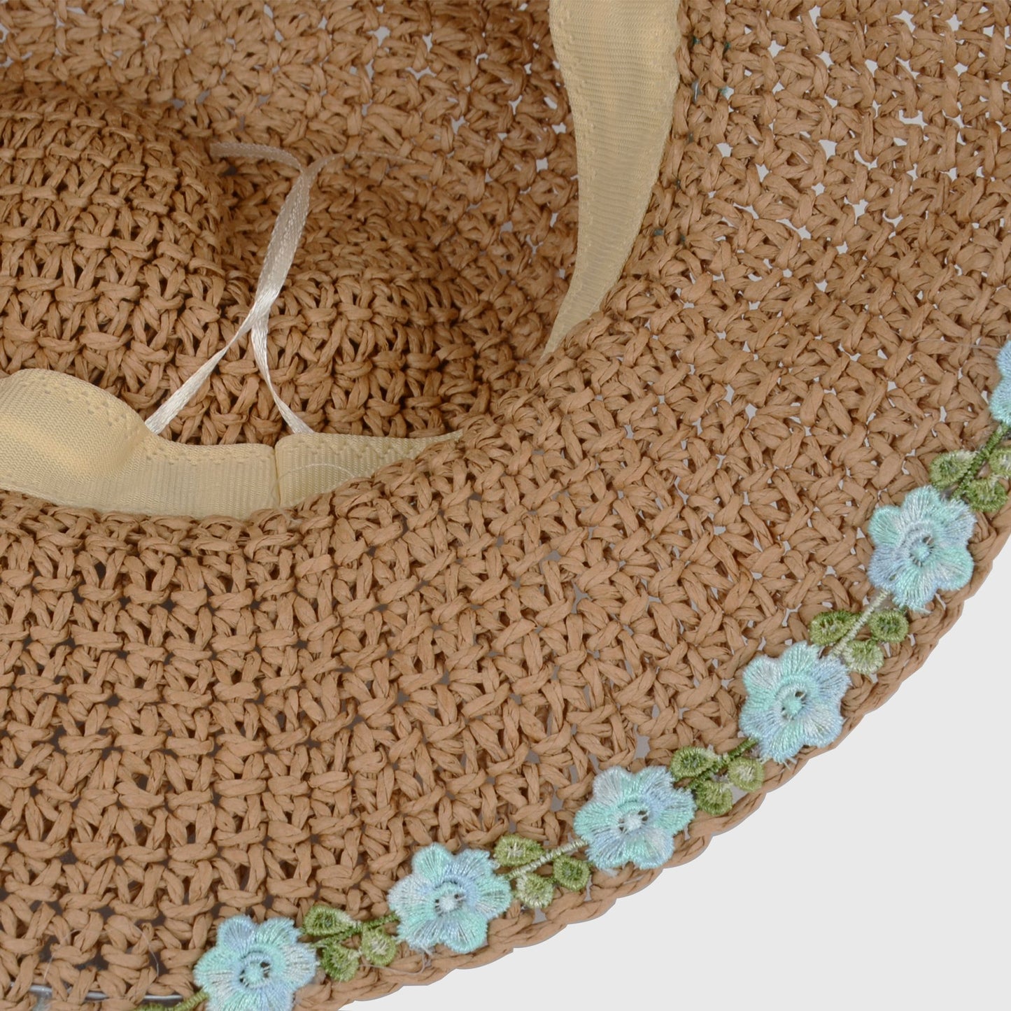 Women's Flower Embellishments Sun Hats Charming Crocheted Straw