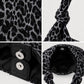 Large Suede Look Hobo Shoulder Bag with Knotted Strap and Magnetic Closure