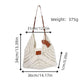 Woven Crochet Shoulder Bag with Leather Strap Slouchy Hobo Handbag Lightweight Knit Tote