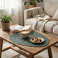 6 Piece Faux Linen Textured Placemat Set Waterproof Heat Resistant Irregular Table Mats