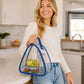 Clear Triangular Lunch Bag with Zipper Closure and Top Handle
