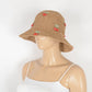 Straw Bucket Hat with Cherry Embellishments