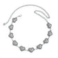 Heart Link Chain Belt with Textured Metal Design and Adjustable Fit 45.5in Valentine