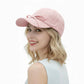 Women's Baseball Cap with Bow Tie Detail Adjustable Strap Casual Hat