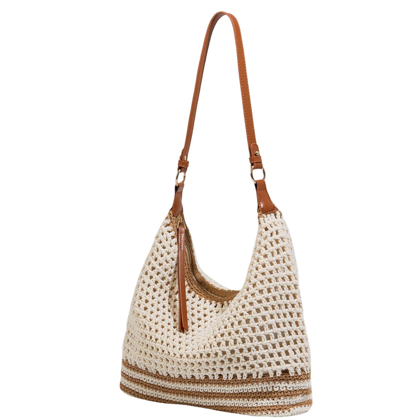 Polyester Shoulder Bag with Zipper Closure