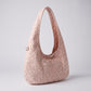 Leopard Print Hobo Tote Bag with Wide Shoulder Strap and Exterior Pocket 12.5x8x0.4in