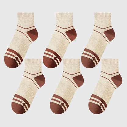 Men's 6pk Striped Ankle Socks