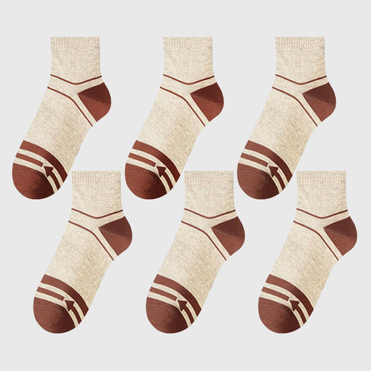 Men's 6pk Striped Ankle Socks