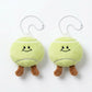 2 Pack Plush Sports Ball Key Chains with Smiley Face Bag Charms