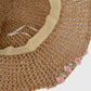 Women's Flower Embellishments Sun Hats Charming Crocheted Straw