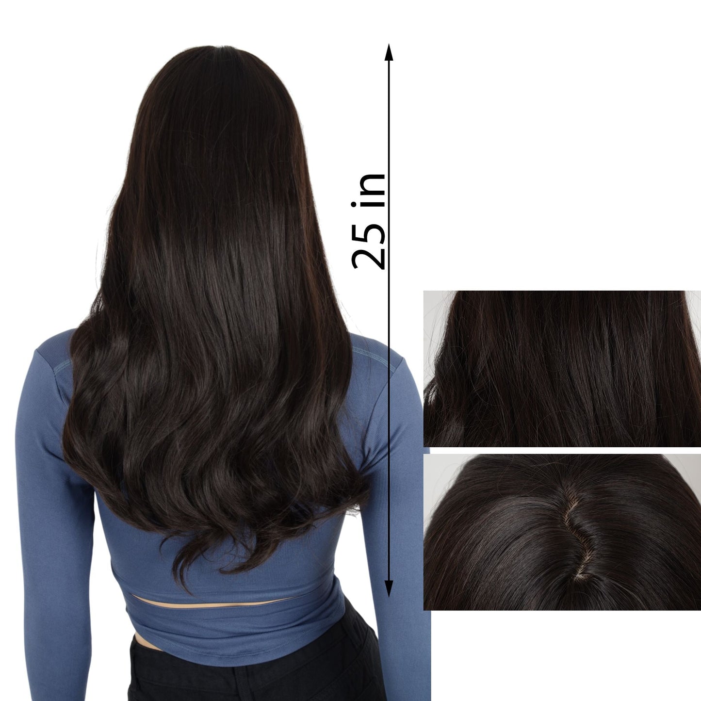 Women's Long Wavy Wig with Bangs