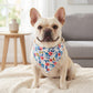 Floral Print Pet Bandana, Soft Cotton Flower Pattern Scarf Collar for Small Medium Dogs Cats