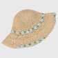 Women's Flower Embellishments Sun Hats Charming Crocheted Straw