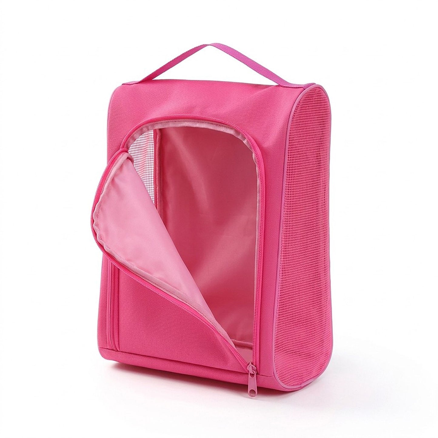 Travel Shoe Organizer Bag with Mesh Sides and Carry Handle