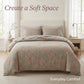 4-Piece Cotton Bedding Set with Butterfly Print Duvet Cover and Pillowcases