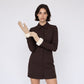 Faux Fur Cuff Full Finger Gloves with Soft Suede Like Finish