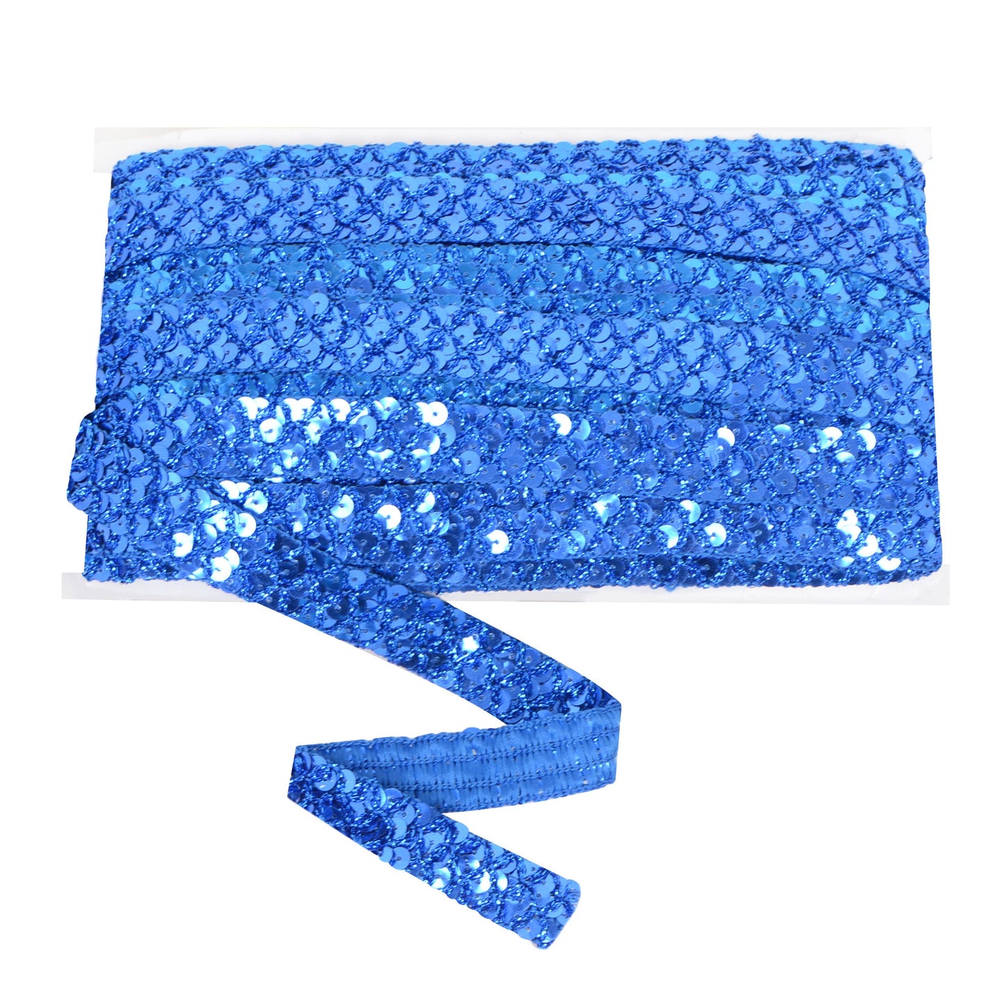 Sewing Sequin Trim 0.9 Inch 4 Row, 25 Yards Glitter Sequin Ribbon Metallic Stretch Bling Strip DIY Craft Decoration