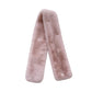 Plush Faux Fur Scarf with Pearl Accents Soft Winter Neck Warmer 31.5*4.7 Inches
