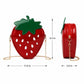 Strawberry Shaped Crossbody Bag with Chain Strap and Zip Closure