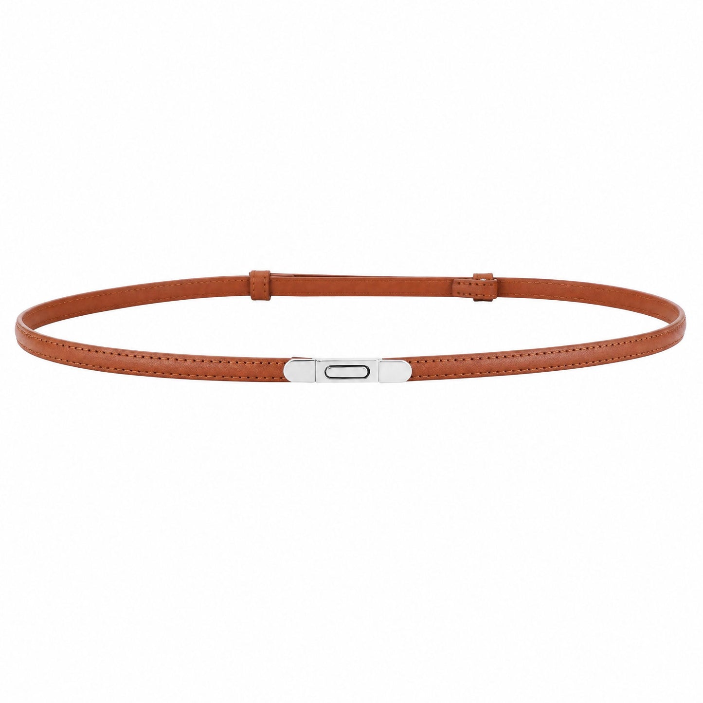 Skinny Waist Belt Thin Dress Belt with Metal Clasp 39.4 in
