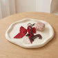 Dachshund Bag Charm with Polka Dot Bow Tassel and Key Ring