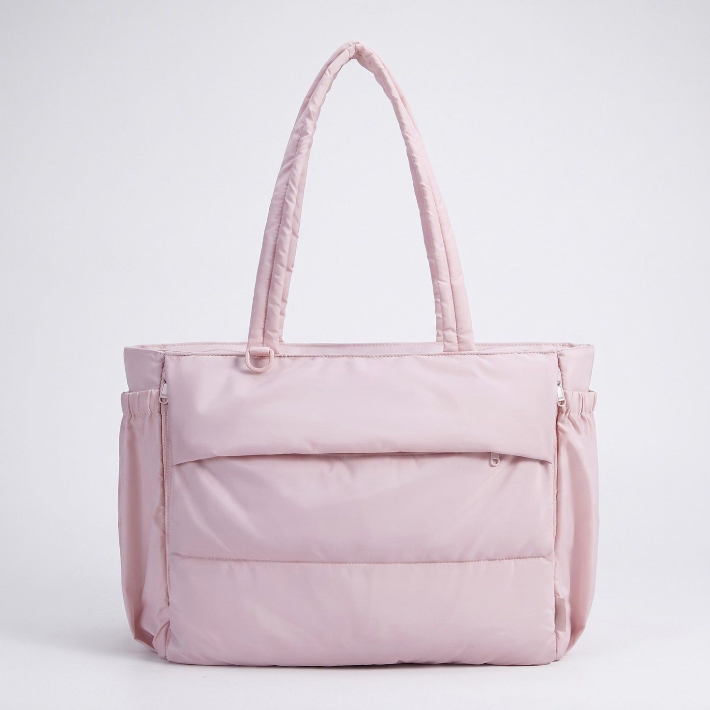 Oversized Padded Tote Bag with Multi Outer Pockets and Long Padded Shoulder Straps 16.5x6.1x13in
