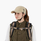 Outdoor Baseball Cap with Hidden Chin Strap Breathable Sports Hiking Sun Hat Adjustable Fit
