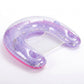 Glitter Inflatable Pool Float with Mesh Seat and Built-In Cup Holders