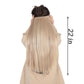 Longe Straight Natural Hair Extensions One Piece Invisible Wire Hair Extensions with Clip ins 22Inch