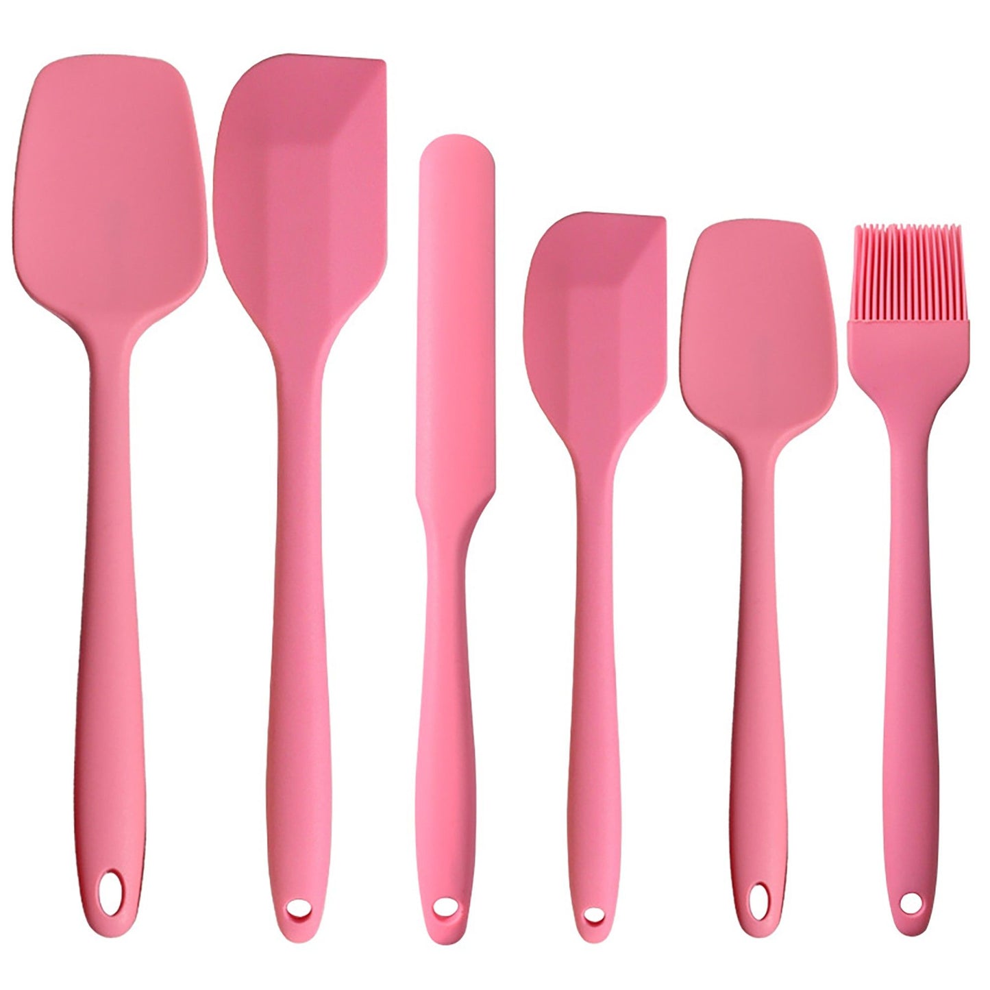 6-Piece Silicone Spatula Set with Handles, Flexible and Durable Kitchen Tools for Cooking and Baking