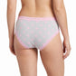 5 Pack Heart Print Lace Trim Bikini Underwear