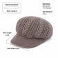 Cable Knit Brim Beanie Faux Fur Lined Warm Winter Hat