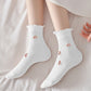 Adorable Summer Ruffle-Edge Ankle Socks 5pk