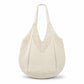 Crochet Knit Tote Bag Openwork Shoulder Bag with Heart Inspired Detail