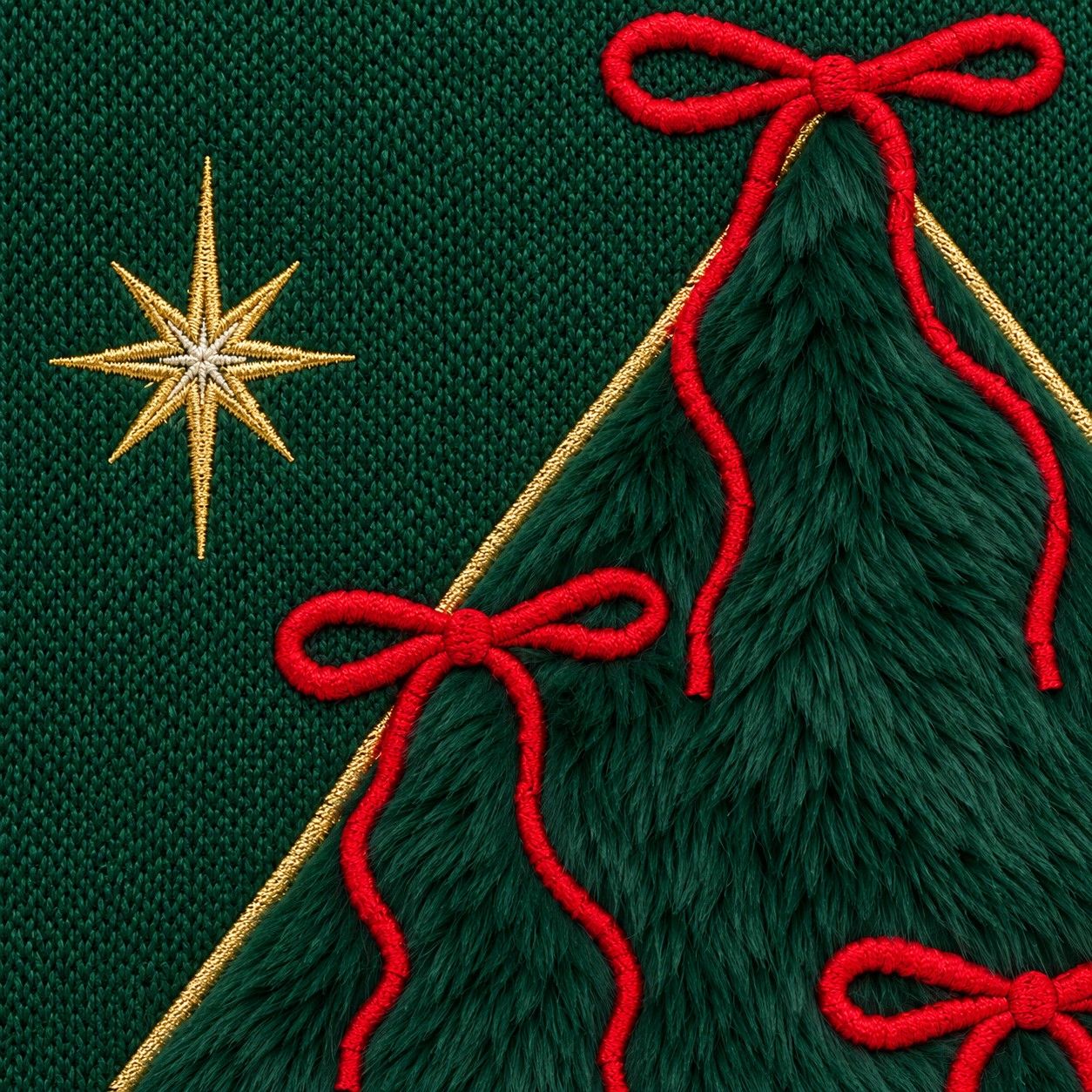 Christmas Embroidered Plush Throw Pillow Cover 18 x 18 Inch 1 Pack