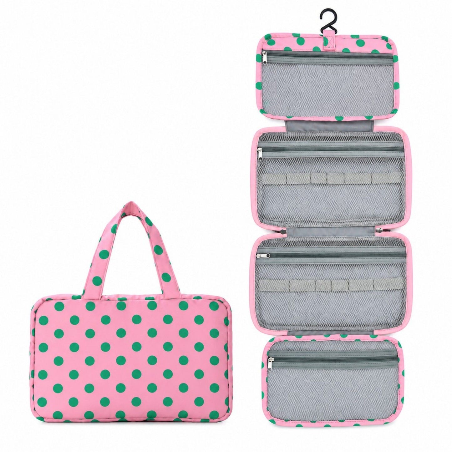 Hanging Toiletry Bag with Hook and Makeup Organizer