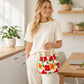 Printed Drawstring Lunch Tote with Top Handles