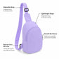 Adjustable Sling Bag with Front Zip Pocket for Travel