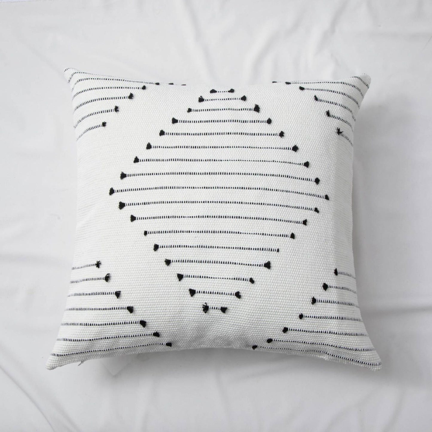 Cotton Throw Pillow 17.7*17.7 in Square Decorative Cushion for Living Room Bedroom