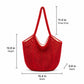 Woven Shoulder Bag - Lightweight Summer Tote for Beach and Vacation