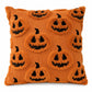 Halloween Pumpkin Ghost Textured Decorative Throw Pillow Cover for Sofa Bed Chair