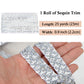 Sewing Sequin Trim 0.9 Inch 4 Row, 25 Yards Glitter Sequin Ribbon Metallic Stretch Bling Strip DIY Craft Decoration