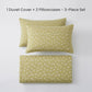 3-Piece Cotton Bedding Set with Duvet Cover and Pillowcases Soft Breathable Floral Print Design