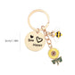 2 Pack Bee Happy Sunflower Keychain with Bee Charm Round Tag and Key Ring Bag Accessory