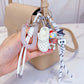Multi-Charm Accessory with Hanging Clip and Letter Accents